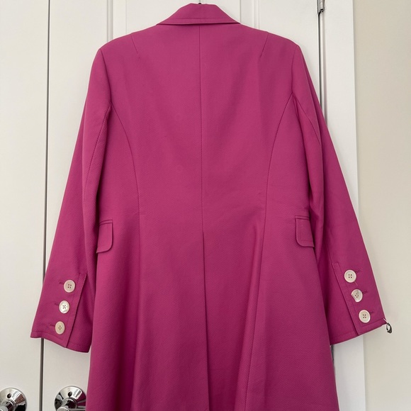Anne Taylor Magenta Trench Coat - Picture 5 of 6